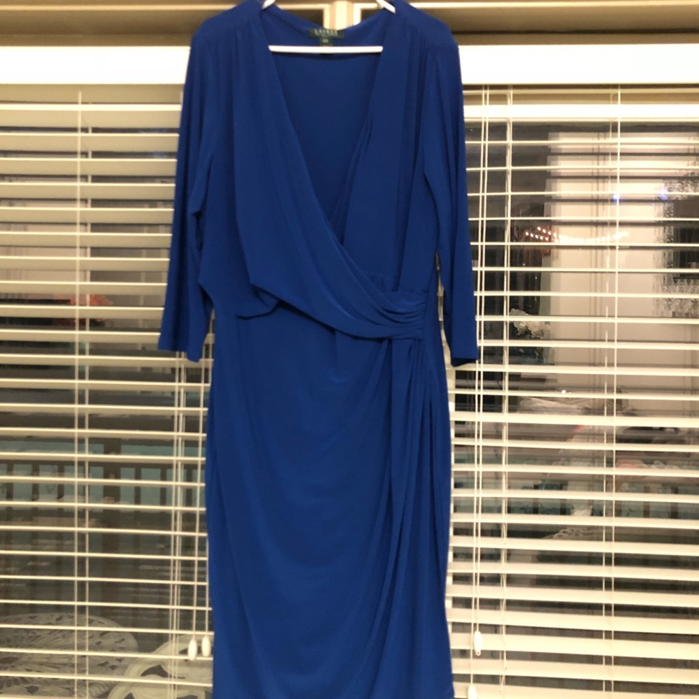 Royal blue dress — perfect for work!